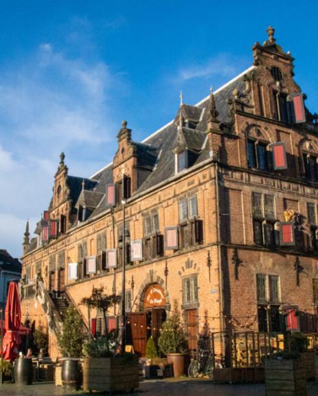 Front view of the building on the Grote Markt in Nijmegen.